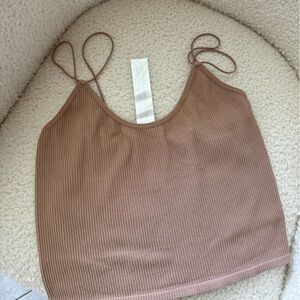 Zara tan crop top